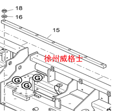 攤鋪機(jī)主機(jī)熨平板耐磨條零件號(hào)：4611353100